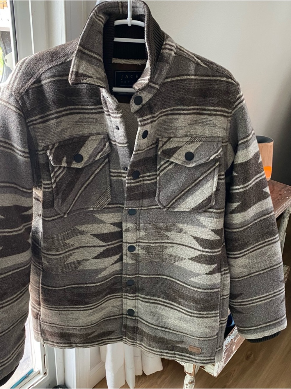 JACHS Sherpa Lined Wool Blend Jacket
Aztec print